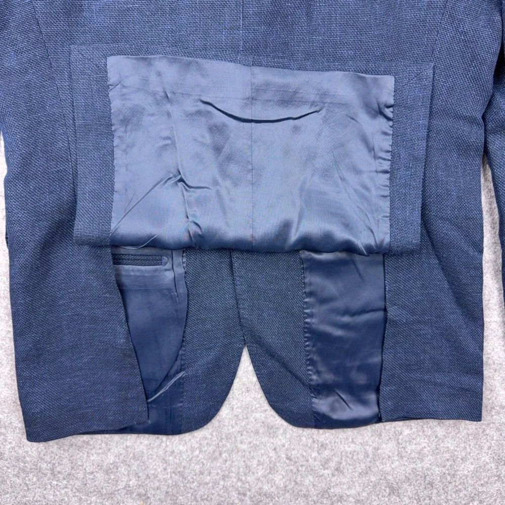 Rodd & Gunn Sport Coat Mens Medium Navy Blue Sports Fit Linen Blazer Jacket
